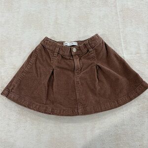 Zara Brown Corduroy Skirt